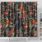 Australia Palm Cockatoo Shower Curtain Aussie Native Flowers - Aussie Hoodie