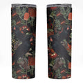 Australia Palm Cockatoo Skinny Tumbler Aussie Native Flowers - Aussie Hoodie