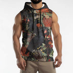 Australia Palm Cockatoo Sleeveless Hoodie Aussie Native Flowers - Aussie Hoodie