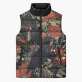 Australia Palm Cockatoo Sleeveless Puffer Jacket Aussie Native Flowers - Aussie Hoodie