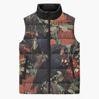 Australia Palm Cockatoo Sleeveless Puffer Jacket Aussie Native Flowers - Aussie Hoodie