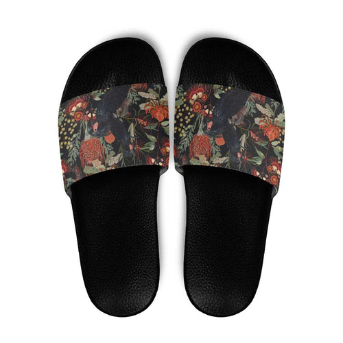 Australia Palm Cockatoo Slide Sandals Aussie Native Flowers - Aussie Hoodie