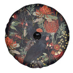 Australia Palm Cockatoo Spare Tire Cover Aussie Native Flowers - Aussie Hoodie