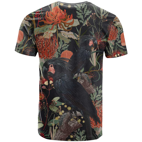 Australia Palm Cockatoo T Shirt Aussie Native Flowers - Aussie Hoodie