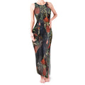 Australia Palm Cockatoo Tank Maxi Dress Aussie Native Flowers - Aussie Hoodie