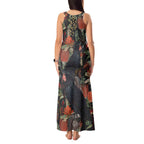 Australia Palm Cockatoo Tank Maxi Dress Aussie Native Flowers - Aussie Hoodie