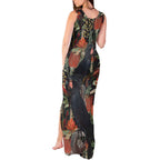 Australia Palm Cockatoo Tank Maxi Dress Aussie Native Flowers - Aussie Hoodie