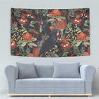 Australia Palm Cockatoo Tapestry Aussie Native Flowers - Aussie Hoodie