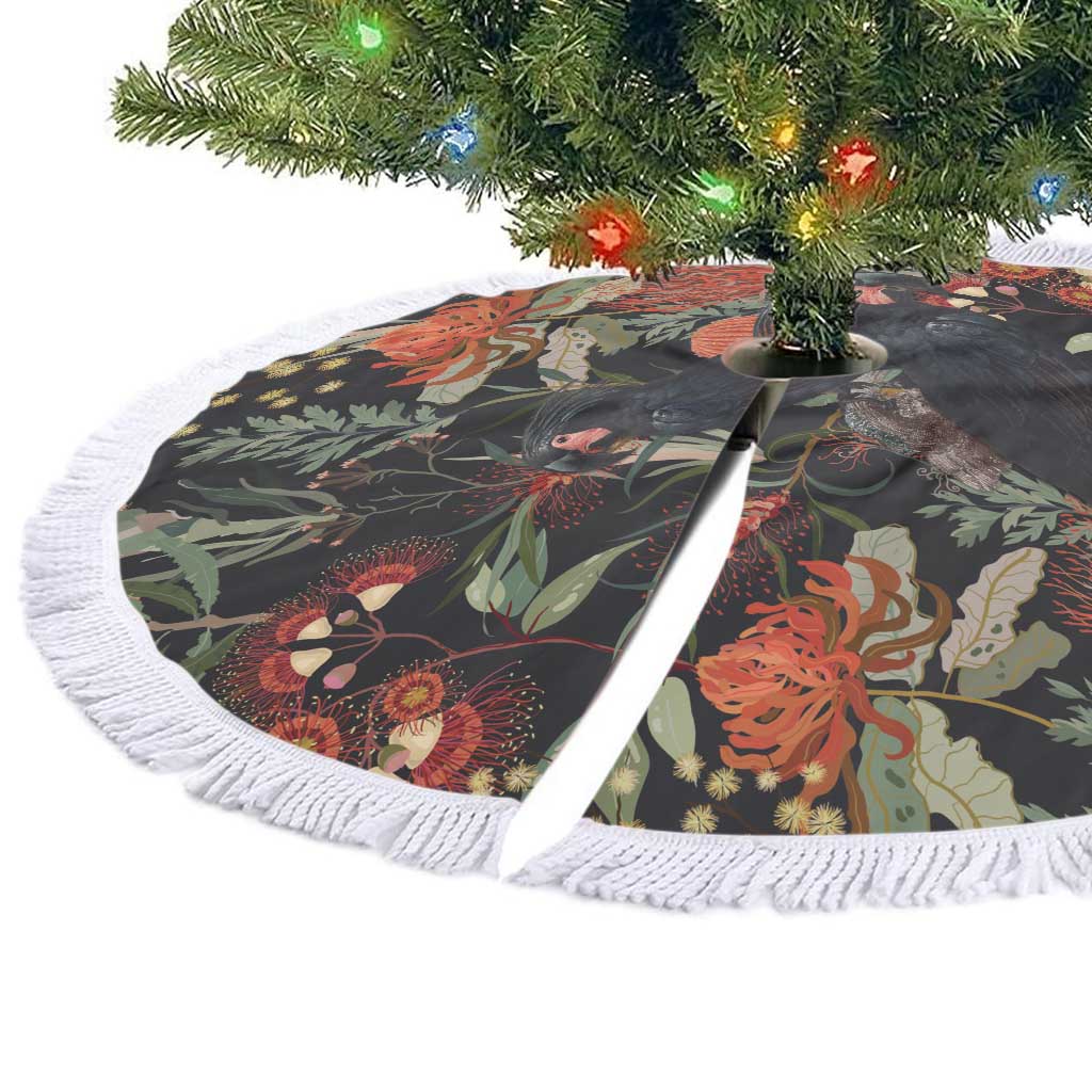 Australia Palm Cockatoo Tree Skirt Aussie Native Flowers - Aussie Hoodie