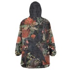 Australia Palm Cockatoo Wearable Blanket Hoodie Aussie Native Flowers - Aussie Hoodie