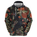 Australia Palm Cockatoo Zip Hoodie Aussie Native Flowers - Aussie Hoodie