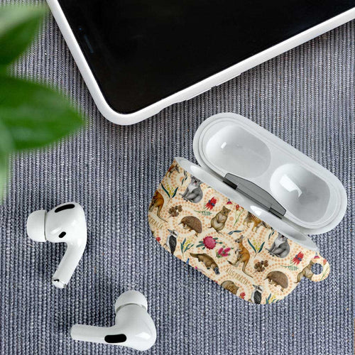 Australia Native Animals AirPods Case Aussie Aboriginal Art Seamless Vibes - Aussie Hoodie