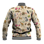 Australia Native Animals Baseball Jacket Aussie Aboriginal Art Seamless Vibes - Aussie Hoodie