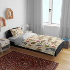 Australia Native Animals Bedding Set Aussie Aboriginal Art Seamless Vibes - Aussie Hoodie