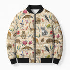 Australia Native Animals Bomber Puffer Jacket Aussie Aboriginal Art Seamless Vibes - Aussie Hoodie