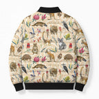 Australia Native Animals Bomber Puffer Jacket Aussie Aboriginal Art Seamless Vibes - Aussie Hoodie