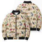 Australia Native Animals Bomber Puffer Jacket Aussie Aboriginal Art Seamless Vibes - Aussie Hoodie