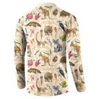 Australia Native Animals Button Sweatshirt Aussie Aboriginal Art Seamless Vibes - Aussie Hoodie