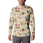Australia Native Animals Button Sweatshirt Aussie Aboriginal Art Seamless Vibes - Aussie Hoodie