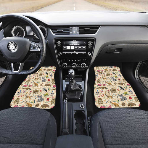 Australia Native Animals Car Mats Aussie Aboriginal Art Seamless Vibes - Aussie Hoodie