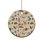 Australia Native Animals Ceramic Ornament Aussie Aboriginal Art Seamless Vibes - Aussie Hoodie