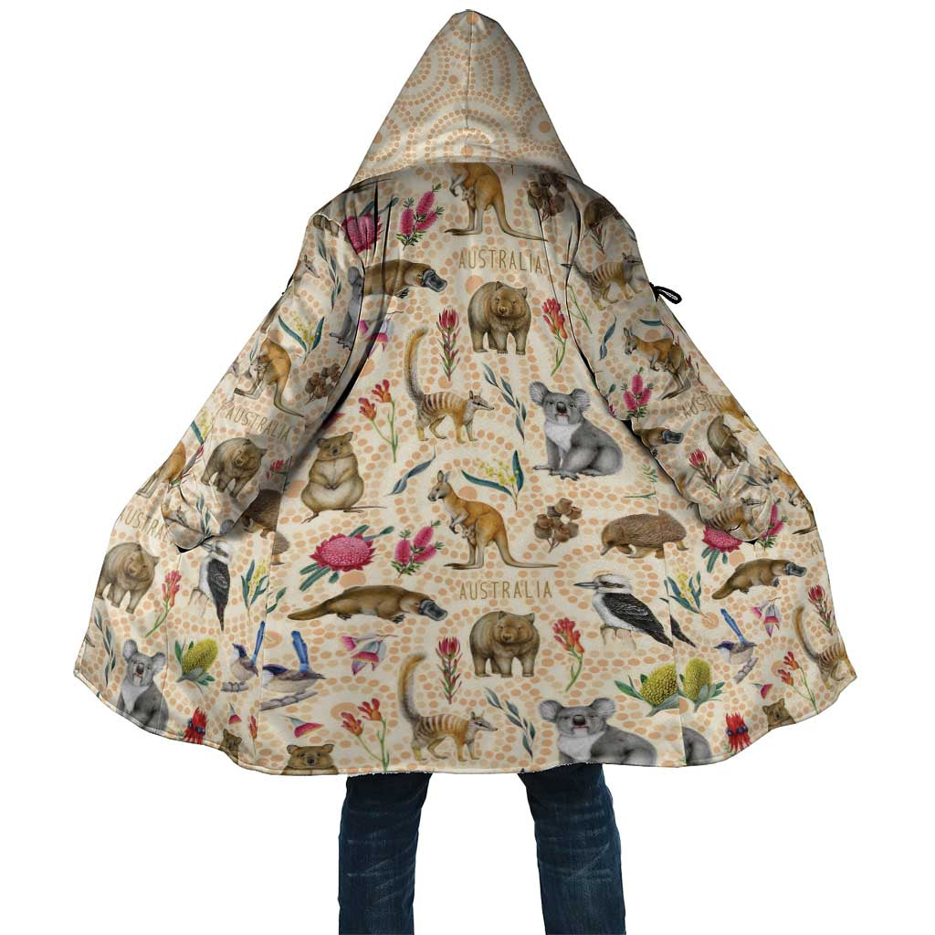 Australia Native Animals Cloak Aussie Aboriginal Art Seamless Vibes - Aussie Hoodie