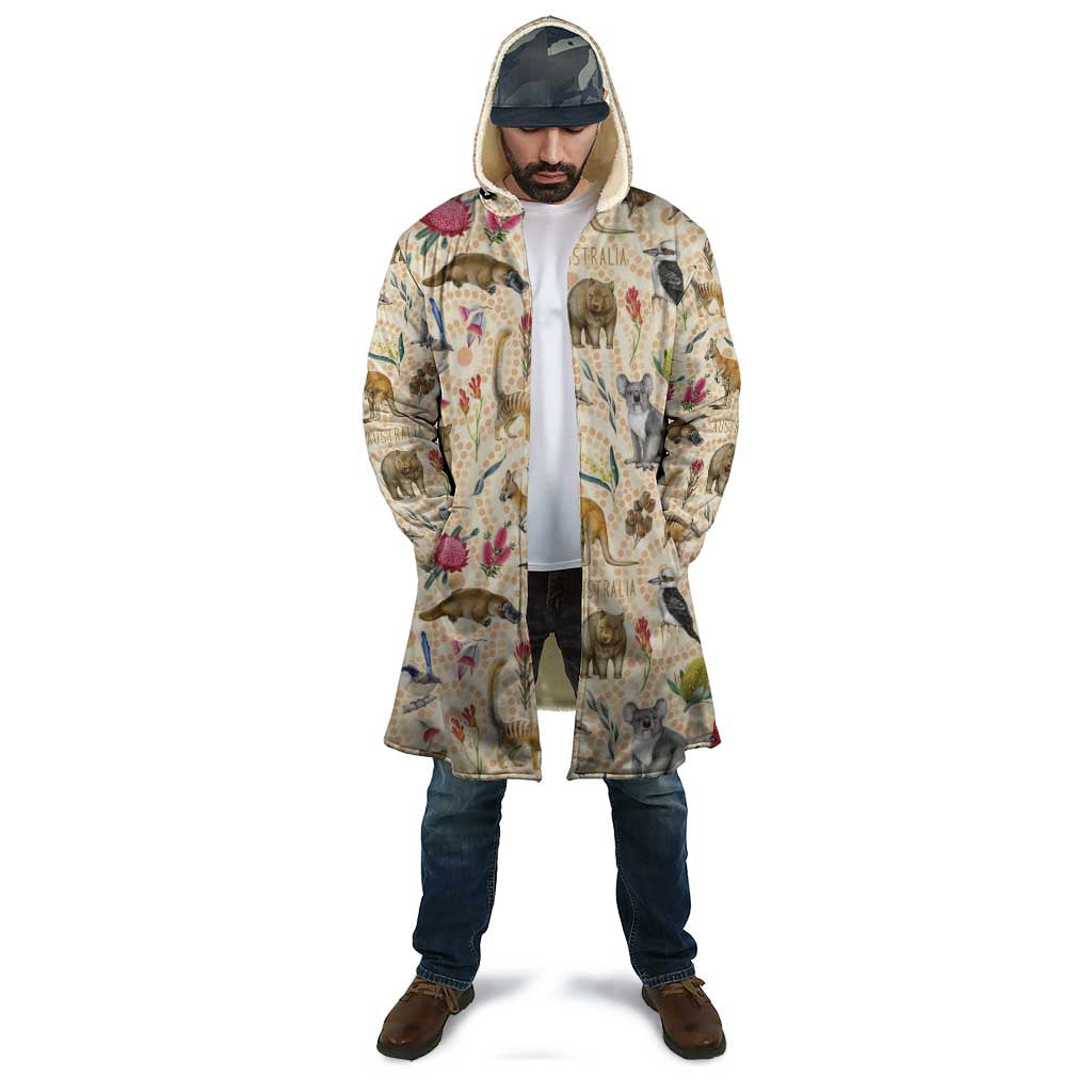 Australia Native Animals Cloak Aussie Aboriginal Art Seamless Vibes - Aussie Hoodie