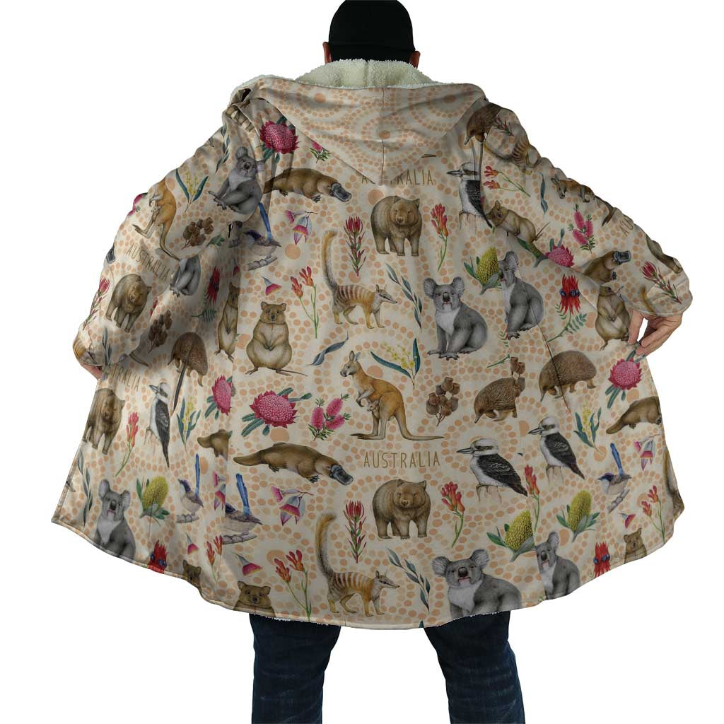 Australia Native Animals Cloak Aussie Aboriginal Art Seamless Vibes - Aussie Hoodie