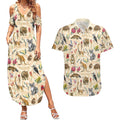 Australia Native Animals Couples Matching Summer Maxi Dress and Hawaiian Shirt Aussie Aboriginal Art Seamless Vibes - Aussie Hoodie
