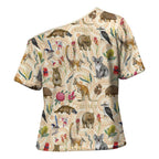 Australia Native Animals Cross Shoulder Shirt Aussie Aboriginal Art Seamless Vibes - Aussie Hoodie