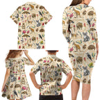 Australia Native Animals Family Matching Long Sleeve Bodycon Dress and Hawaiian Shirt Aussie Aboriginal Art Seamless Vibes - Aussie Hoodie