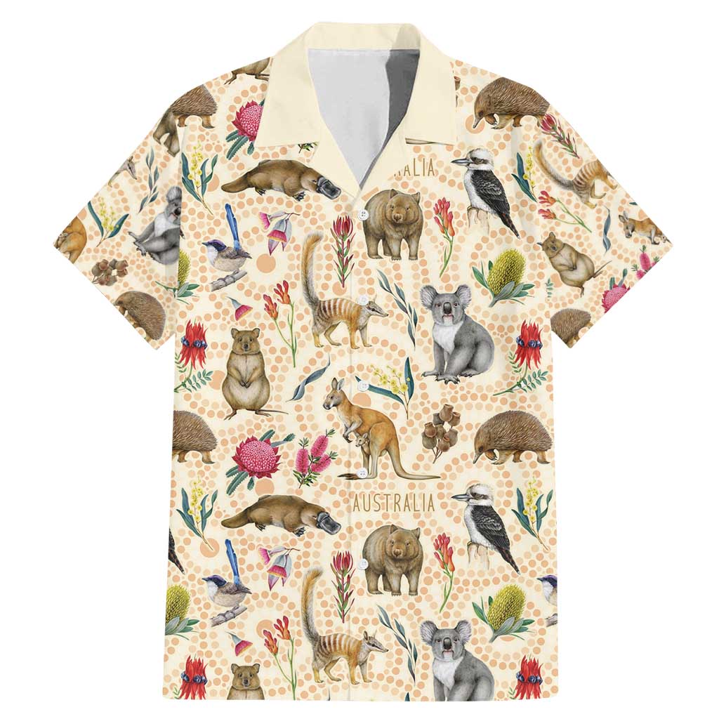 Australia Native Animals Family Matching Mermaid Dress and Hawaiian Shirt Aussie Aboriginal Art Seamless Vibes - Aussie Hoodie