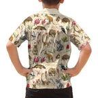 Australia Native Animals Family Matching Off The Shoulder Long Sleeve Dress and Hawaiian Shirt Aussie Aboriginal Art Seamless Vibes - Aussie Hoodie