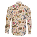 Australia Native Animals Family Matching Off The Shoulder Long Sleeve Dress and Hawaiian Shirt Aussie Aboriginal Art Seamless Vibes - Aussie Hoodie