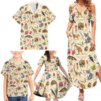 Australia Native Animals Family Matching Summer Maxi Dress and Hawaiian Shirt Aussie Aboriginal Art Seamless Vibes - Aussie Hoodie
