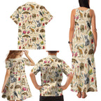 Australia Native Animals Family Matching Tank Maxi Dress and Hawaiian Shirt Aussie Aboriginal Art Seamless Vibes - Aussie Hoodie