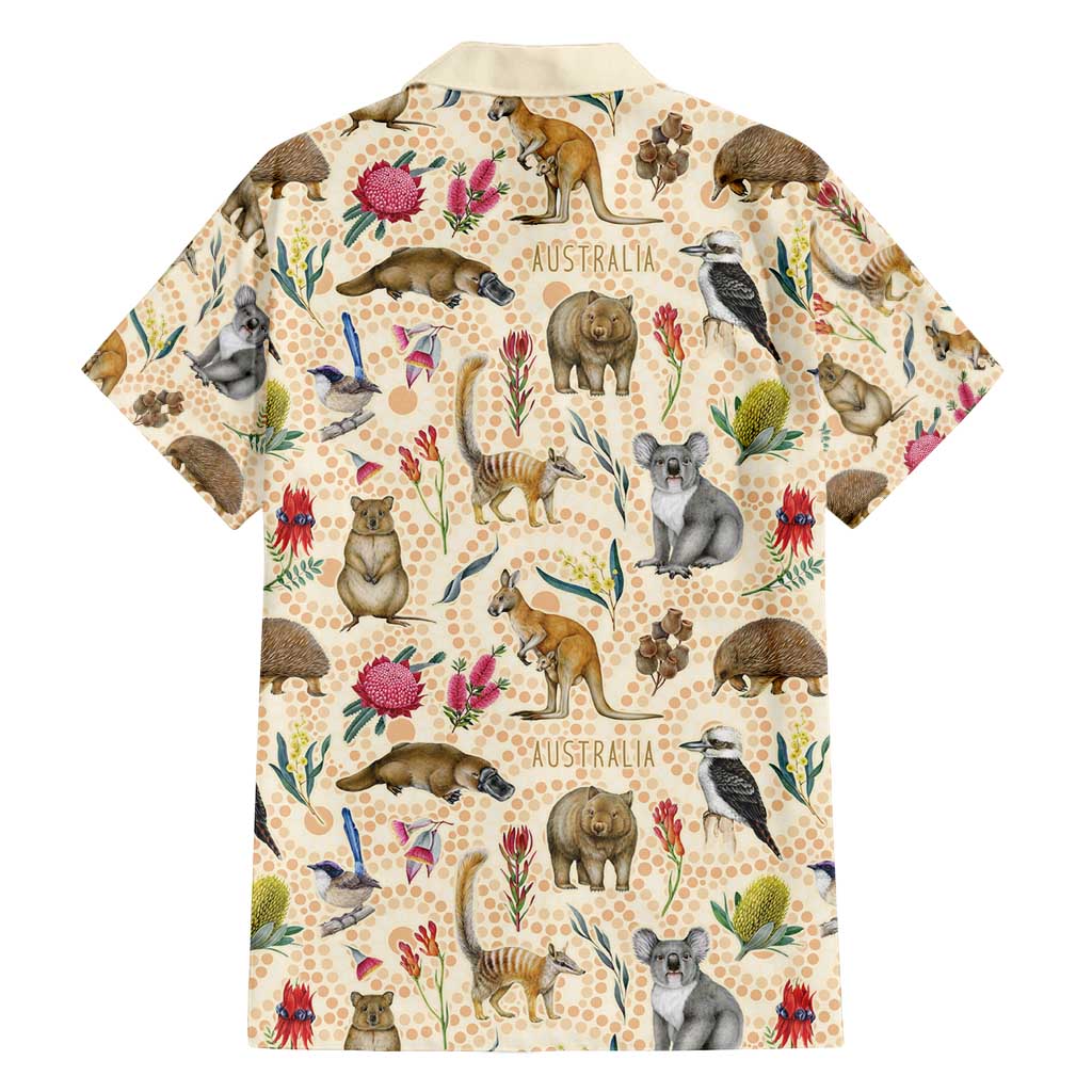Australia Native Animals Family Matching Tank Maxi Dress and Hawaiian Shirt Aussie Aboriginal Art Seamless Vibes - Aussie Hoodie