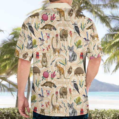 Australia Native Animals Hawaiian Shirt Aussie Aboriginal Art Seamless Vibes - Aussie Hoodie
