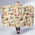 Australia Native Animals Hooded Blanket Aussie Aboriginal Art Seamless Vibes - Aussie Hoodie