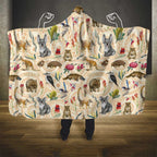 Australia Native Animals Hooded Blanket Aussie Aboriginal Art Seamless Vibes - Aussie Hoodie