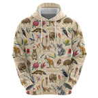 Australia Native Animals Hoodie Aussie Aboriginal Art Seamless Vibes - Aussie Hoodie