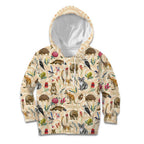 Australia Native Animals Kid Hoodie Aussie Aboriginal Art Seamless Vibes - Aussie Hoodie