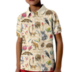 Australia Native Animals Kid Polo Shirt Aussie Aboriginal Art Seamless Vibes - Aussie Hoodie