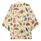 Australia Native Animals Kimono Aussie Aboriginal Art Seamless Vibes - Aussie Hoodie