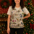 Australia Native Animals Christmas Knitted V-Neck Vest Aussie Aboriginal Art Seamless Vibes - Aussie Hoodie