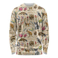 Australia Native Animals Long Sleeve Shirt Aussie Aboriginal Art Seamless Vibes - Aussie Hoodie