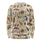 Australia Native Animals Long Sleeve Shirt Aussie Aboriginal Art Seamless Vibes - Aussie Hoodie