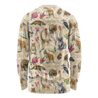 Australia Native Animals Long Sleeve Shirt Aussie Aboriginal Art Seamless Vibes - Aussie Hoodie