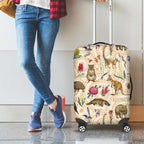 Australia Native Animals Luggage Cover Aussie Aboriginal Art Seamless Vibes - Aussie Hoodie
