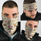 Australia Native Animals Neck Gaiter Aussie Aboriginal Art Seamless Vibes - Aussie Hoodie